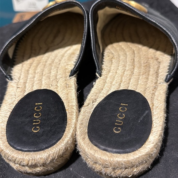 Gucci GG Marmont Quilted Black Leather Espadrille - Picture 12 of 12